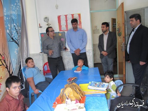 بازدید فرماندار رامیان از مرکز توانبخشی معلولان ذهنی امیر المومنین