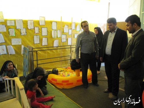 بازدید فرماندار رامیان از مرکز توانبخشی معلولان ذهنی امیر المومنین