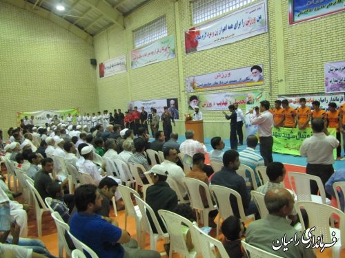 افتتاح سالن ورزشی شهید شهبازی روستای بلوچ آباد سیاه خان