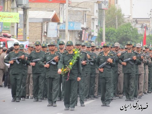نمایش صلابت و اقتدار نیروهای مسلح شهرستان رامیان