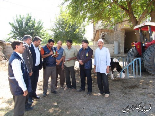 بازدید فرماندار شهرستان رامیان از روند سرشماری عمومی کشاورزی