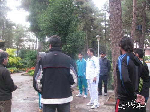ورزش صبحگاهی کارکنان ادارت شهرستان رامیان برگزار شد