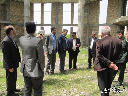 بازدید فرماندار رامیان از پروژه در حال احداث مصلی  شهر تاتار علیا