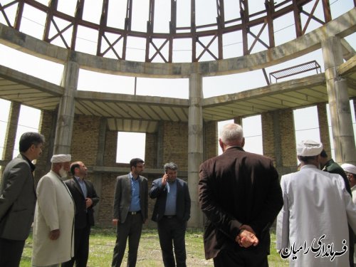 بازدید فرماندار رامیان از پروژه در حال احداث مصلی  شهر تاتار علیا
