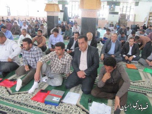 مراسم تجلیل از کارگران شهرداریها و دهیاریهای شهرستان رامیان