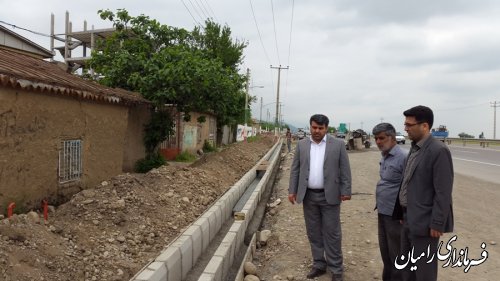 بازدید فرماندار رامیان از پروژه های روستاهای بخش مرکزی