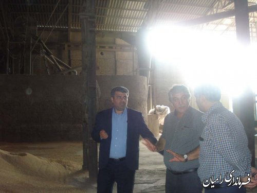 بازدید فرماندار از مراکز خرید گندم  شهرستان رامیان