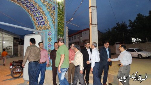 اعضای شورای اداری شهرستان رامیان به همراه جوانان در ضیافت افطاری
