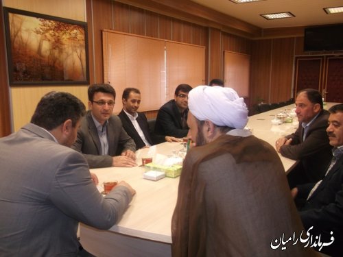 دیدار امام جمعه و اعضای شورای اسلامی شهر دلند با فرماندار رامیان