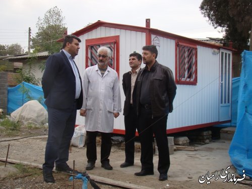 بازدید فرماندار از مراحل ساخت پروژه مرکز جامع سلامت رامیان