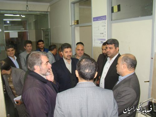 بازدید فرماندار رامیان و رئیس دانشگاه علوم پزشکی استان از پروژه های بهداشتی درمانی 
