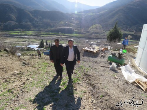 بازدید فرماندار رامیان از پروژه ساخت مخزن مجتمع آبرسانی قلعه میران