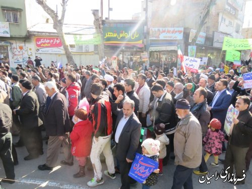 برگزاری راهپیمایی با شکوه 22 بهمن در رامیان