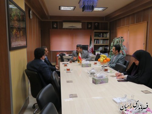 دیدار مدیرعامل بانک ملی استان با فرماندار رامیان