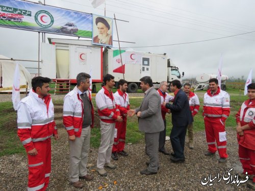 بازدید فرماندار شهرستان  رامیان  از پایگاه طرح امداد نوروزی
