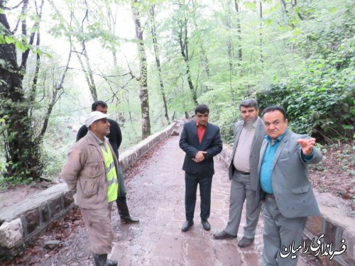 بازدید فرماندار از مکانهای تفریحی و گردشگری و توریستی در سطح شهرستان رامیان