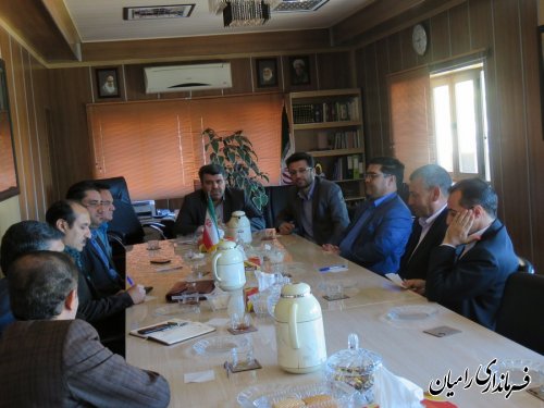 دیدار شهرداران شهرهای شهرستان رامیان با فرماندار