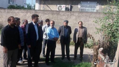 بازدید فرماندار رامیان از روند اجرای طرح هادی روستای گلند
