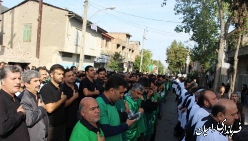 تجلی شور حسینی عزادارن رامیانی در روز عاشورا