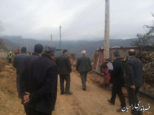 بازدید مدیرعامل گاز استان از پروژه گازرسانی به روستاهای کوهستانی بخش مرکزی