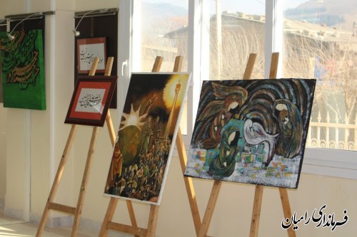 اختتامیه جشنواره هنرهای تجسمی قرآن وعترت شهرستان رامیان به روایت تصویر