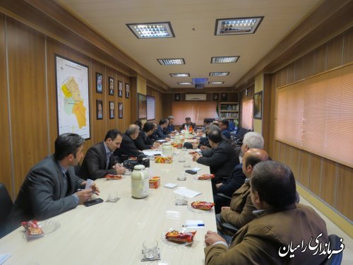تشکیل جلسه کمیسیون برنامه ریزی و نظارت بر مبارزه با قاچاق کالا و ارز شهرستان رامیان