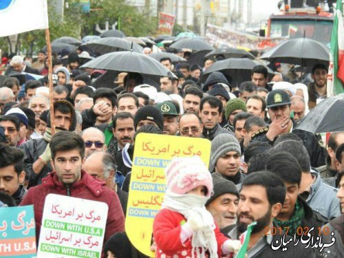 برگزاری راهپیمایی باشکوه 22بهمن درشهر خان ببین