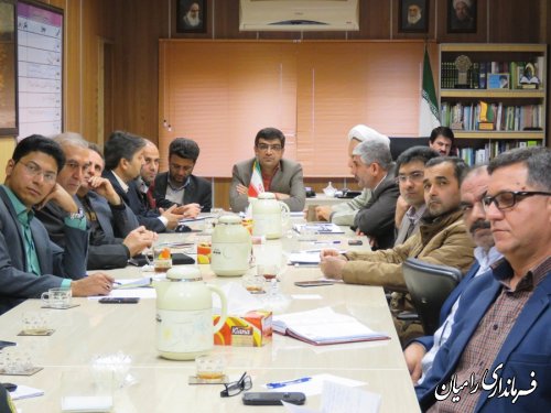 تشکیل جلسه کارگروه اجتماعی و فرهنگی شهرستان رامیان