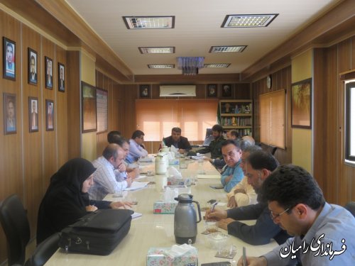 جلسه برنامه ریزی کمیته پشتیبانی ستاد انتخابات شهرستان رامیان برگزار شد