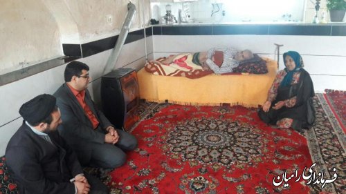 بازدید معاون فرمانداررامیان از 4 خانواده تحت پوشش کمیته امداد امام خمینی (ره)