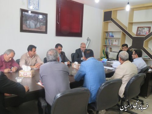 جلسه کمیته امحاء شهرستان رامیان برگزار شد