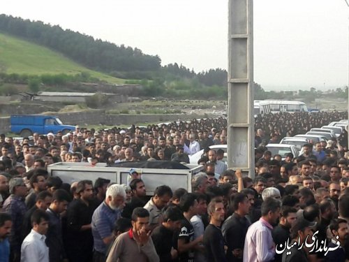 تشییع پیکر 3 تن دیگر از جان باختگان معدن ذغال سنگ آزادشهر در شهر رامیان