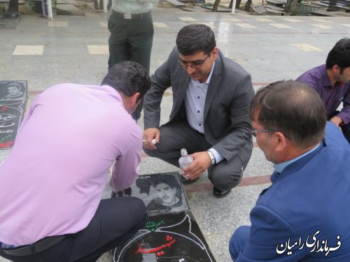 غبار روبی گلزار شهداء به مناسبت هفته مبارزه با مواد مخدر/تصاویر