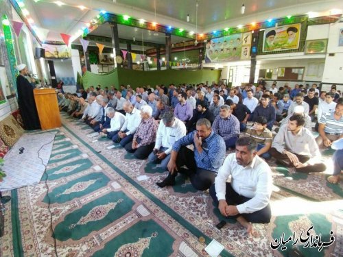برپایی نماز باشکوه عید سعید فطر در شهرستان رامیان/ تصاویر