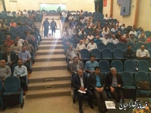 همایش آموزشی منتخبین شوراهای اسلامی  روستاهای بخش مرکزی وفندرسک شهرستان رامیان برگزارشد