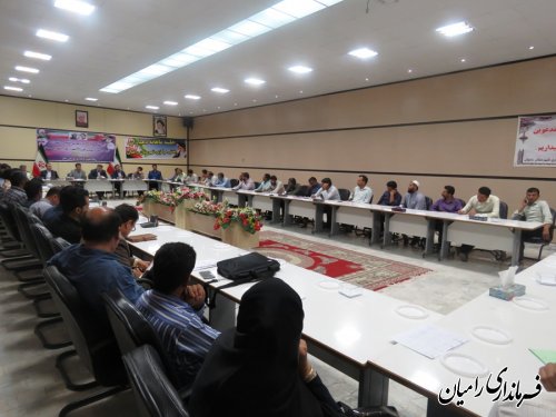 جلسه گردهمایی دهیاران و شوراهای اسلامی بخش مرکزی شهرستان رامیان برگزار شد