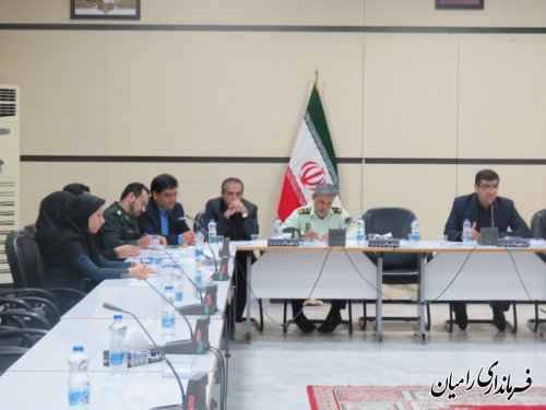 جلسه کارگروه اجتماعی فرهنگی شهرستان رامیان برگزار شد