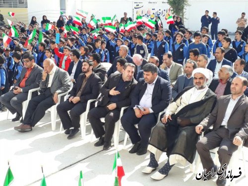 افتتاح مدرسه ۱۲ کلاسه شاهد رامیان (برکت) با حضور مدیران استانی در شهرستان رامیان
