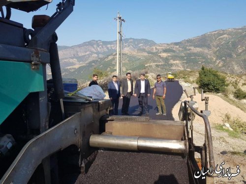 بازدید فرماندار شهرستان رامیان از بهسازی محور آنتنی روستای پل آرام