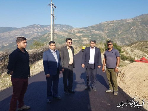 بازدید فرماندار شهرستان رامیان از بهسازی محور آنتنی روستای پل آرام