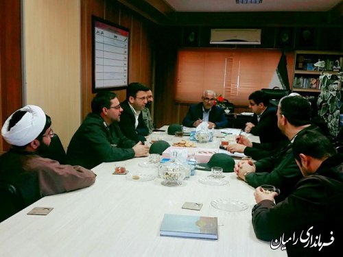 دیدار فرمانده سپاه پاسداران شهرستان رامیان در اولین روز ایام الله دهه فجر با فرماندار 