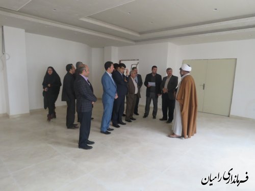 بازدید فرماندار و معاون امور عمرانی استاندار از پروژه ساختمان جدید درحال ساخت فرمانداری رامیان