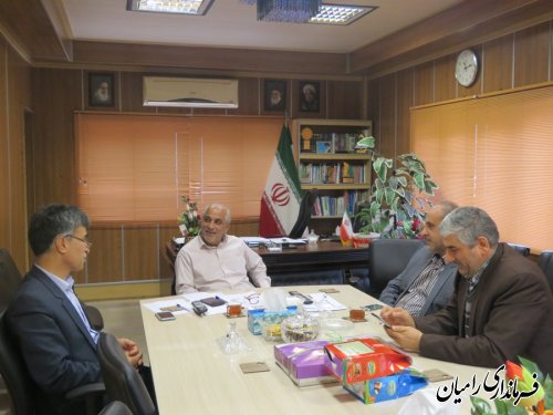 دیدار مدیرکل منابع طبیعی و رئیس پشتیبانی امور دام جهاد کشاورزی استان با فرماندار رامیان