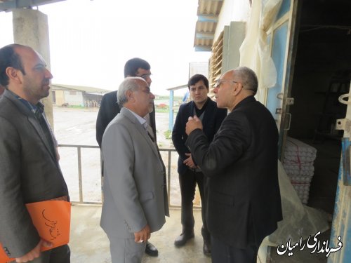 بازدیدفرماندار شهرستان رامیان از طرح های اقتصادی در حال اجرا در فندرسک و خان ببین