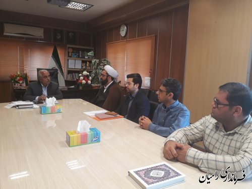 دیدار  معاون فرهنگی مرکز بزرگ اسلامی شمال کشور با مهندس سالاری فرماندار رامیان