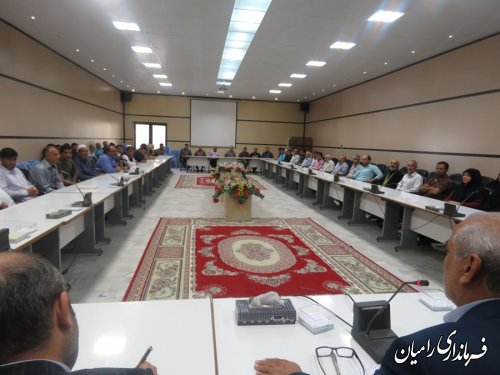 جلسه بررسی وضعیت خبازیهای شهرستان رامیان