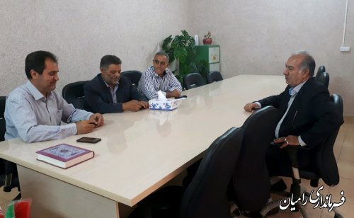 ملاقات اعضای شورای اسلامی گلند با بخشدار مرکزی رامیان
