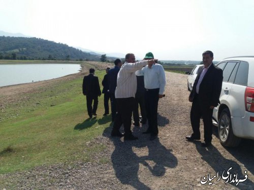 بازدید دکتر پرستاری مشاور وزیر جهاد کشاورزی از آببندان های شهرستان رامیان