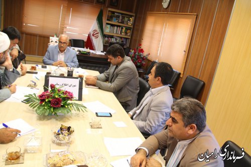 اولین جلسه شورای اطلاع رسانی  شهرستان رامیان  برگزار گردید