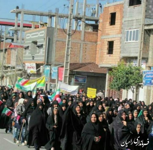 مسیرهای راهپیمایی یوم الله 22بهمن شهرستان رامیان 